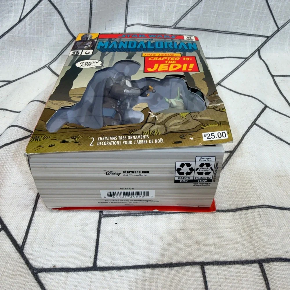 Hallmark Star Wars The Mandalorian 2pk Ornament Set Chapter 13 Jedi Comic Box‎